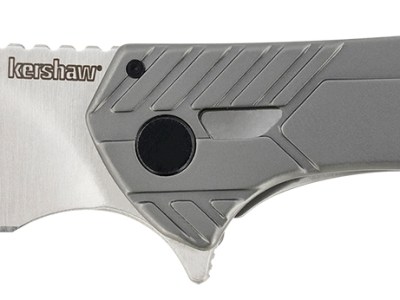 Kershaw 3445 Static  2.90″ Folding Cleaver Plain Satin 8Cr13MoV SS Blade Gray PVD Stainless Steel Handle Includes Pocket Clip