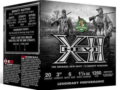 HEVI-Shot HS53206 HEVI-XII  20Gauge 3″ 1 1/4oz Tungsten 6Shot 25 Per Box/10 Case