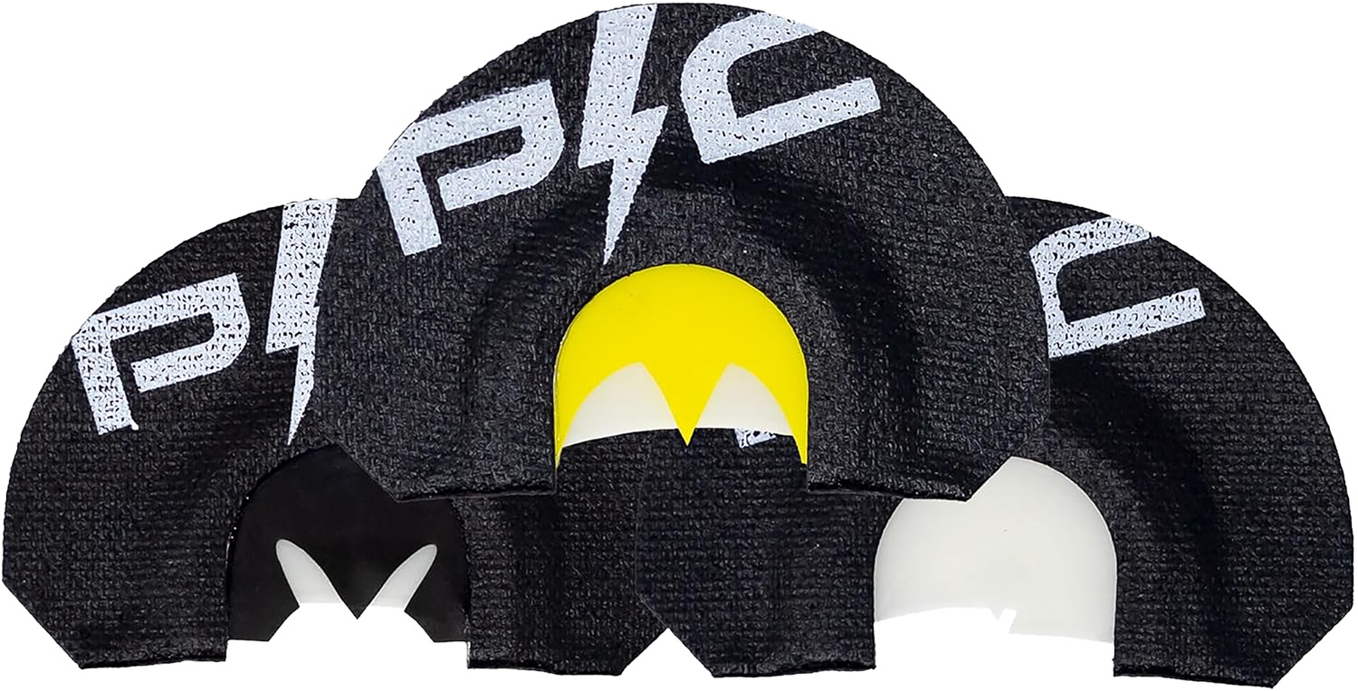 Power Calls 24226 Short Circuit Combo  Diaphragm Call Turkey Hen Sounds Attracts Turkeys Black 3 Pack