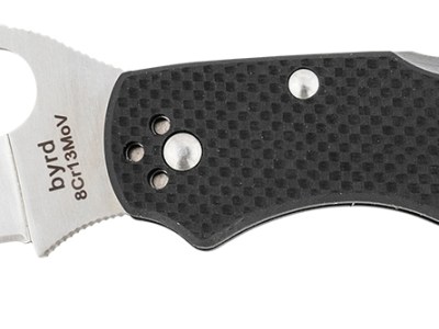 Spyderco BY01GP2 Byrd Harrier 2 3.39″ Folding Clip Point Plain 8Cr13MoV SS Blade Black  Textured G10 Handle Includes Pocket Clip