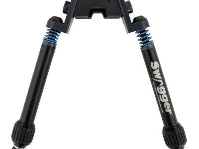 Swagger SWAGBPSFR10 SFR10 Flex to Rigid QD Bipod with Black Finish, Picatinny Attachment & 6-10.50″ Vertical Adjustment