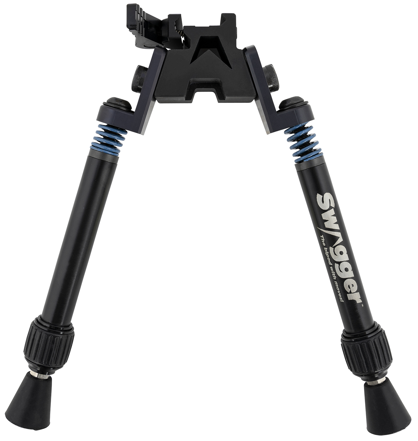 Swagger SWAGBPSFR10 SFR10 Flex to Rigid QD Bipod with Black Finish, Picatinny Attachment & 6-10.50″ Vertical Adjustment