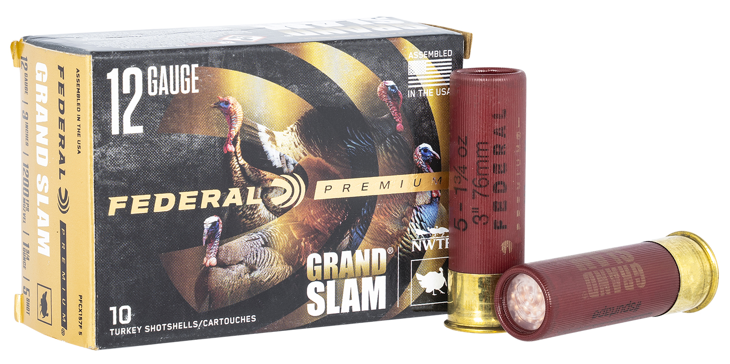 Federal PFCX157F5 Premium Grand Slam 12Gauge 3″ 1 3/4oz 5Shot 10 Per Box/25 Case