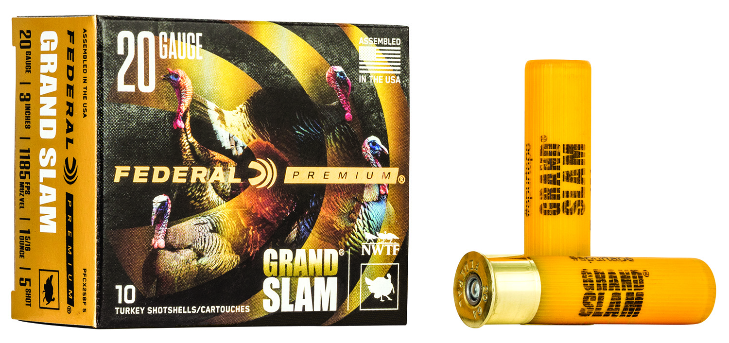 Federal PFCX258F5 Premium Grand Slam 20Gauge 3″ 1 5/16oz 5Shot 10 Per Box/25 Case