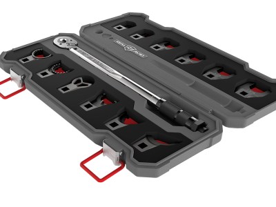 Real Avid AVMF13WS Master -Fit 13 Piece Crowfoot Wrench Set Gray/Red AR-Platform Heavy Duty Torque Wrench Handle 13 Pieces