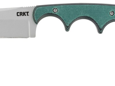 CRKT 2383 Minimalist  2.13″ Fixed Cleaver Plain Bead Blasted 5Cr15MoV SS Blade/ Green Contoured Resin Infused Fiber Handle Includes Lanyard/Sheath