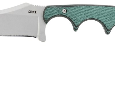 CRKT 2379 Minimalist Persian 2.76″ Fixed Recurve Plain Bead Blasted 8Cr13MoV SS Blade/Green Contoured Resin Infused Fiber Handle Includes Lanyard/Sheath