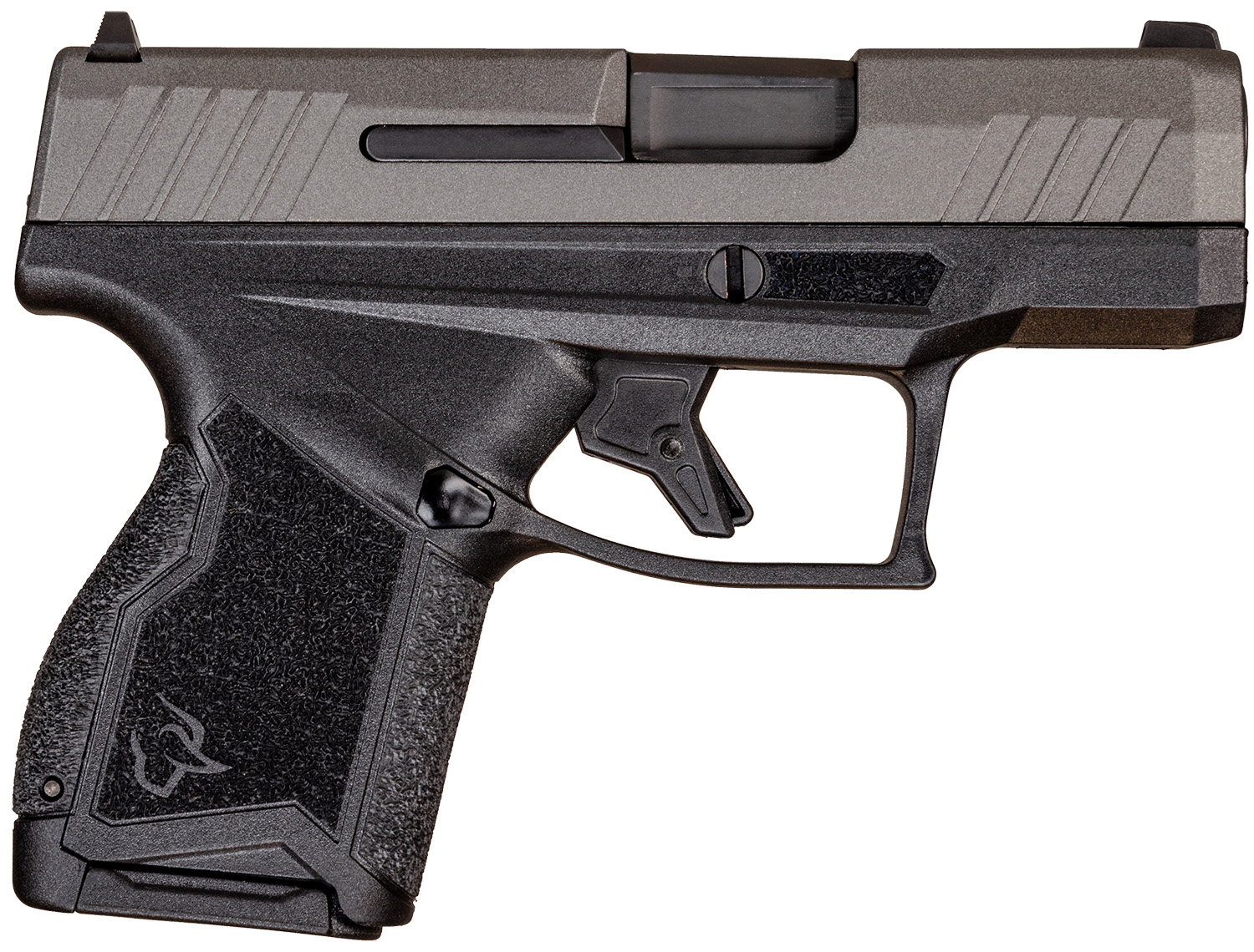 Taurus 1-GX4M93C GX4 Micro-Compact 9mm Luger Caliber with 3.06″ Barrel, 11+1 Capacity, Black Finish Frame, Serrated Tungsten Gray Cerakote Steel Slide &  Interchangeable Backstrap Grip Includes 2 Mags