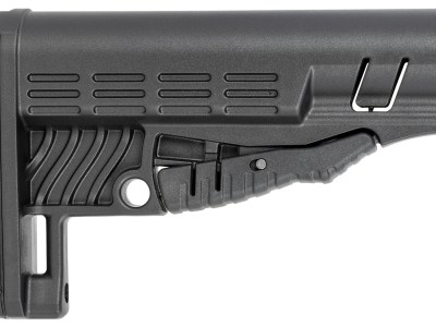 NcStar DLG-086 Classic Commercial Stock Black Polymer Adjustable Stock with Metal QD Bases & Rubber Butt Pad For Commercial Spec Buffer Tubes (Tube Not Included)
