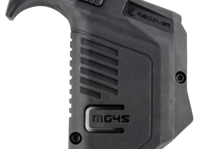 Recover Tactical MG4501 Angled Mag Pouch  Double Stack, Black Polymer, 45 ACP/10mm Auto, Compatible w/ Glock