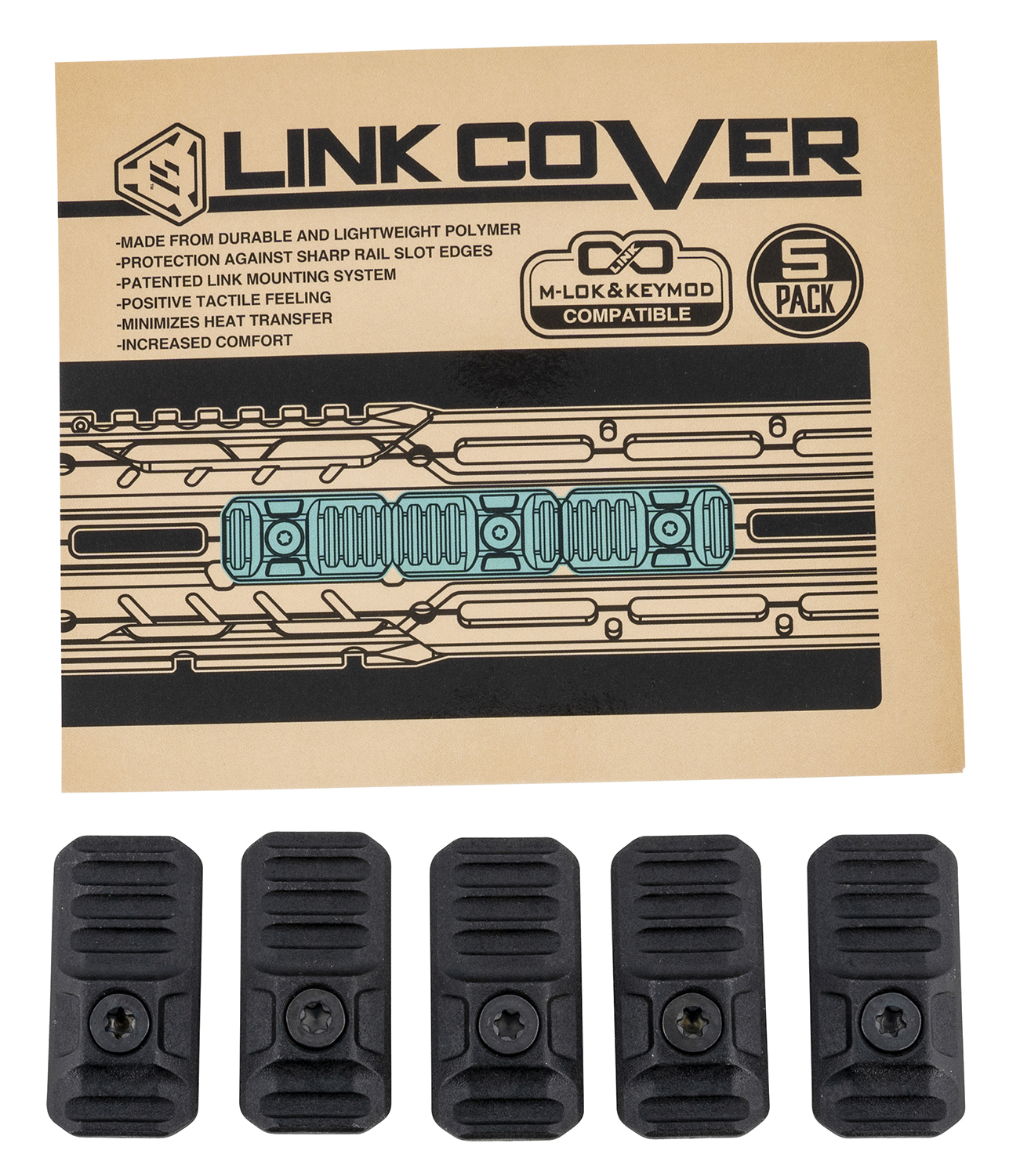 Strike Industries LINKCOVER MLOK LINK Cover  Black