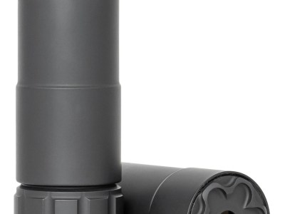 Rugged Suppressor P5122 Mustang 22 22 LR 1.06″ D 1/2″-28 tpi 113dB At Ear Black High Temp Cerakote 7075-T6 Aluminum Baffles/Tube Titanium Mount