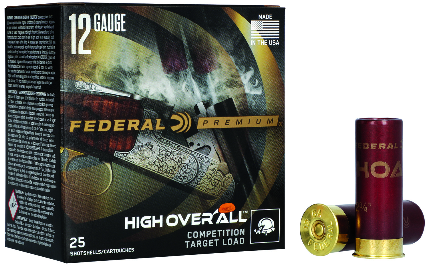 Federal HOA12L9 Premium High Over All 12Gauge 2.75″ 1 1/8oz 9Shot 25 Per Box/10 Case