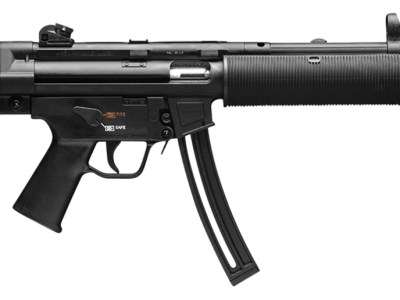 HK 81000469 MP5  Full Size 22 LR 10+1 16.10″ Black Steel Barrel. Black Retractable Black Polymer Stock & Grips