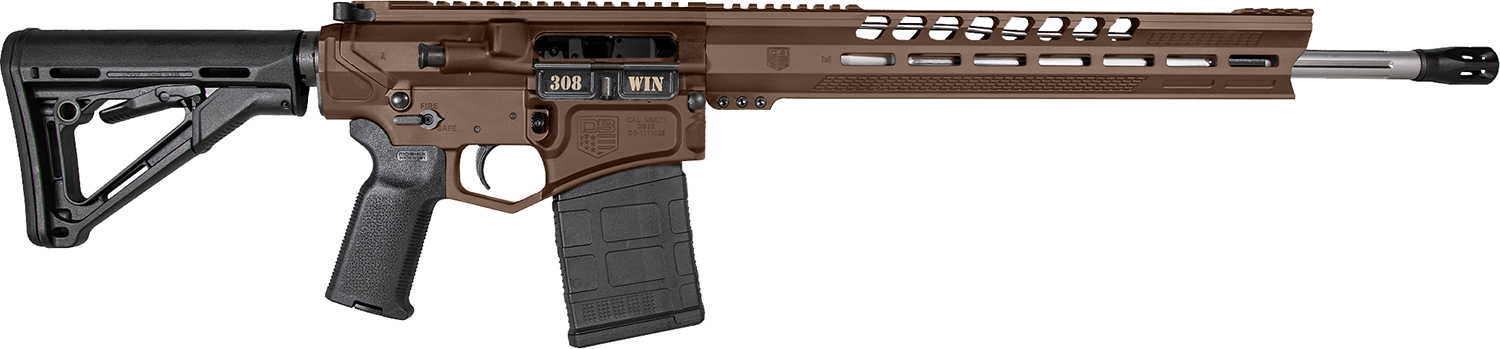Diamondback DB1032C071 DB10  308 Win 18″ 20+1 Midnight Bronze Adjustable Magpul CTR Stock Black Magpul MOE K2 Grip with Black Gold Lower 15″ M-Lok