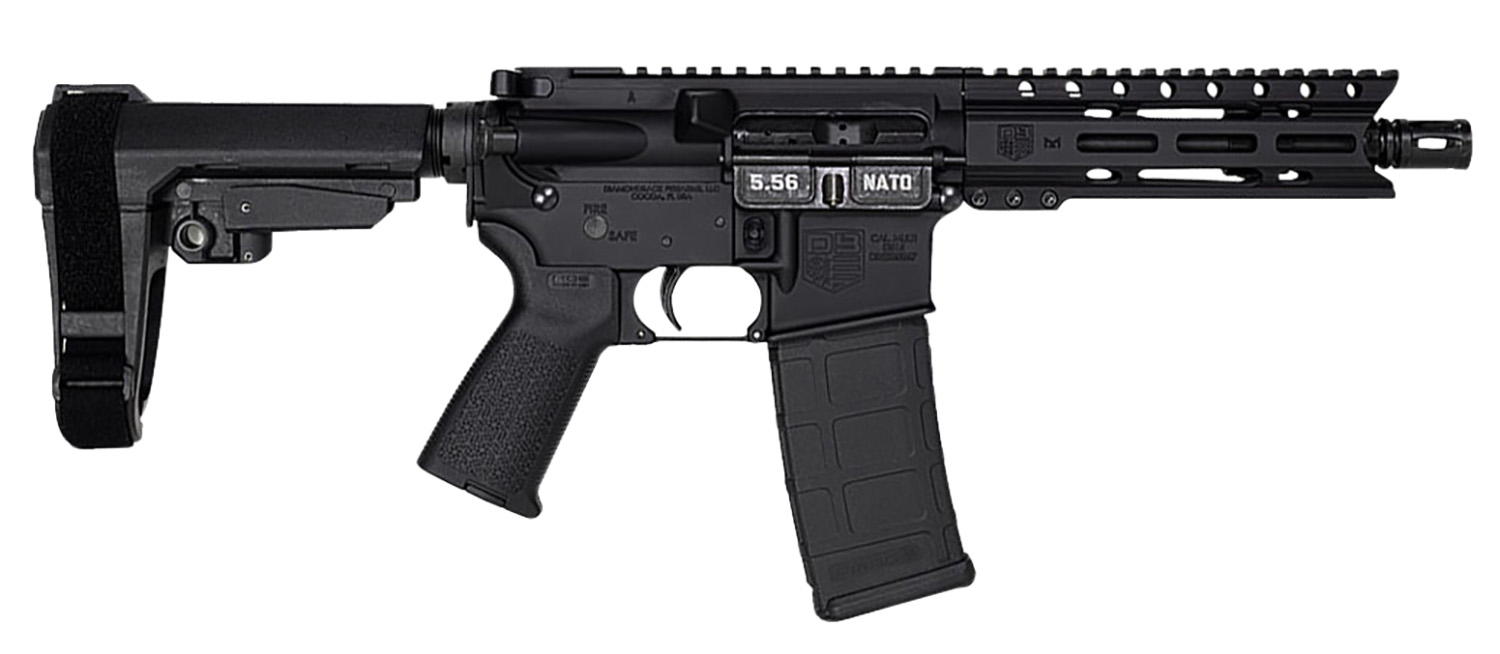 Diamondback DB1913K001 DB15 AR Pistol Carbine Length 5.56x45mm NATO 7″ 30+1 Black SBA3 Pistol Brace Stock