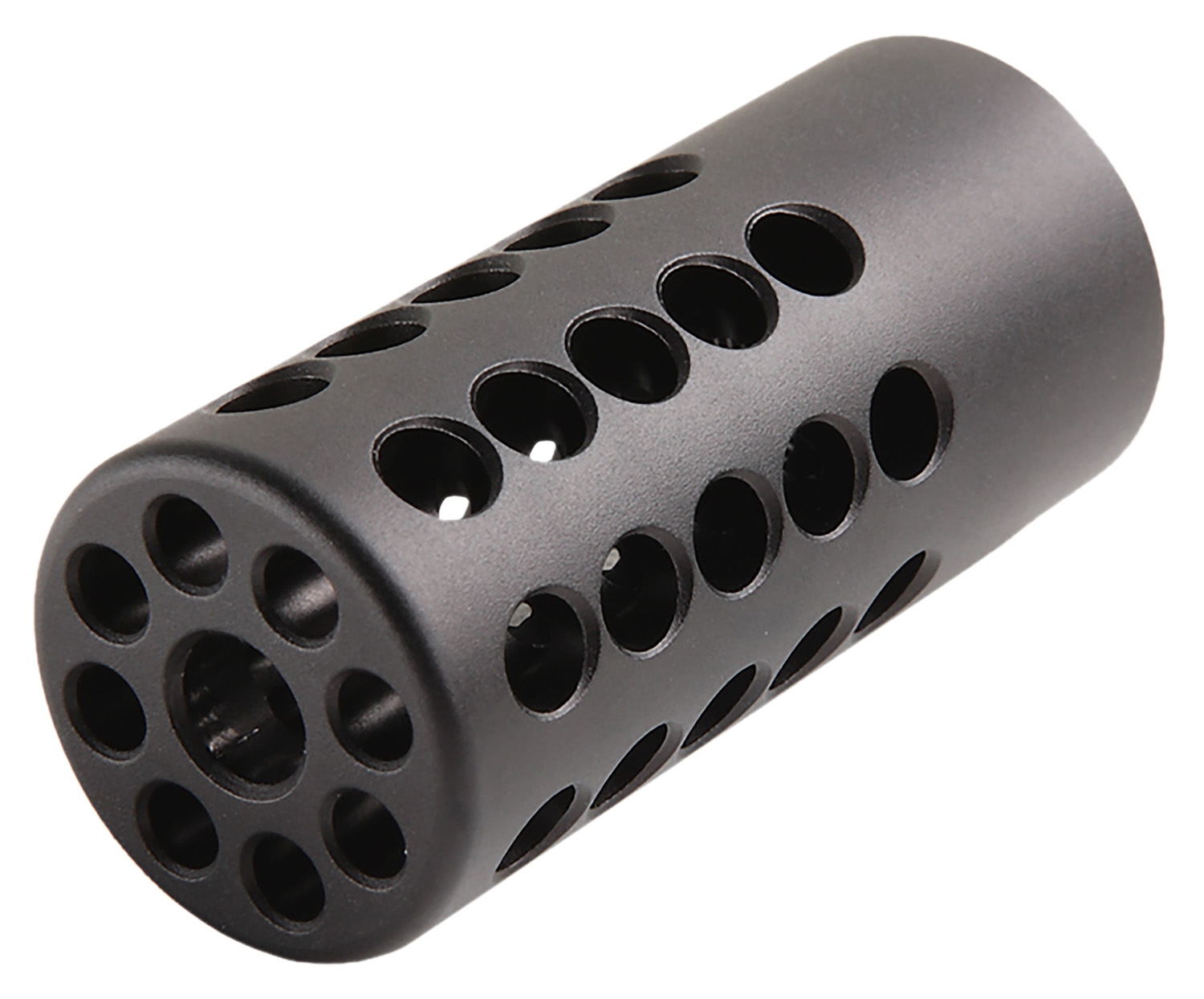 Tactical Solutions PLCMPMB Pac-Lite Compensator Black Matte Aluminum with 1/2″-28 tpi Threads for 22 LR Ruger Mark I, III, IV, II