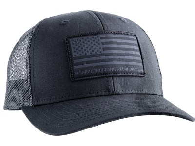 Magpul MAG1215-001 Standard  Black Adjustable Snapback OSFA Structured Woven American Flag Patch