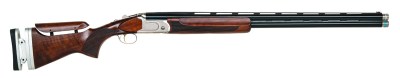 Mossberg 75474 Gold Reserve  12 Gauge 30″ 2rd 3″ Polished Silver with Scroll & Inlay Engraved Rec Satin Black Walnut Fixed Stock Right Hand Full Size Includes Ext. Sport Set Chokes (5)