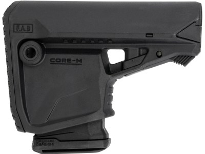 FAB Defense FXGLCOREMAGB GL-Core Survival Buttstock w/Rubber Butt Pad & Built-In Mag Carrier for AR-Platform Compatible w/Mil-Spec & Commercial Tubes Black Polymer (Tube NOT Included)