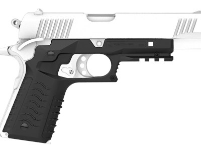 Recover Tactical CC3H-01 Grip & Rail System  Black Polymer Picatinny for Standard Frame 1911
