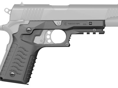 Recover Tactical CC3H04 Grip & Rail System  Gray Polymer Picatinny for Standard Frame 1911
