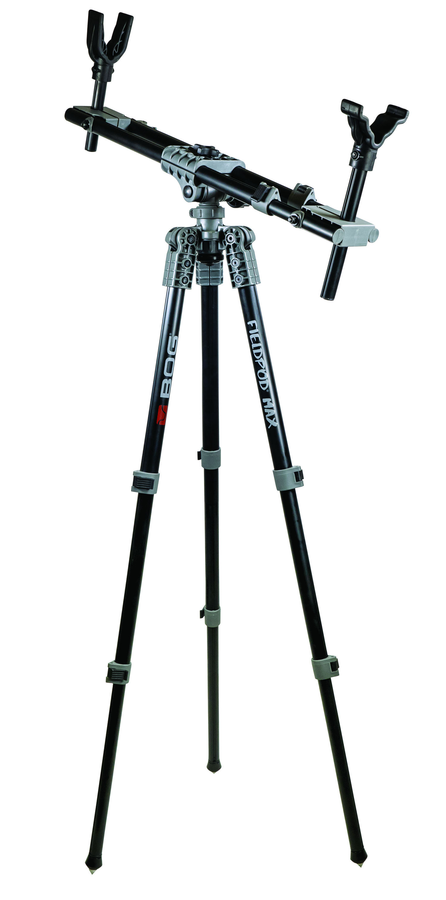 Bog-Pod 1100473 Fieldpod Max Tripod with Black Finish, Spike Feet, Carry Strap, Bubble Level, Independent Leg Adjustment & 20-48″ Vertical Adjustment