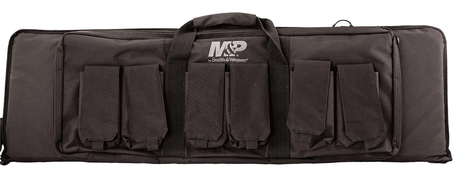 M&P Accessories 110025 Pro Tac Gun Case 42″ Black Nylon w/ Full Length External Pocket & 6 Magazine Pouches