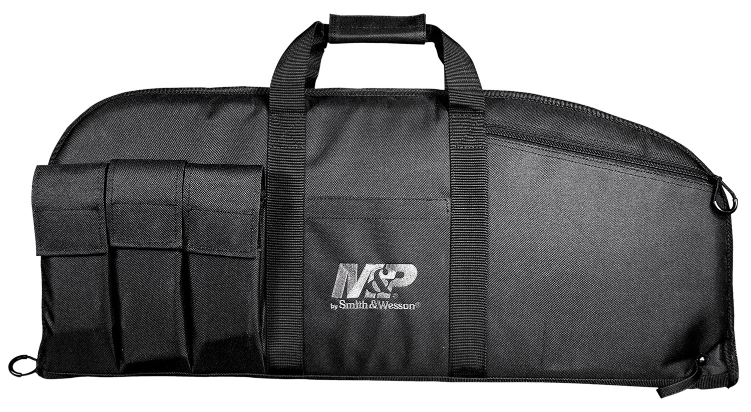 M&P Accessories 110016 Duty Series Large Case 45″ Black 5 Exterior Mag Pouches for Rifle/Shotgun