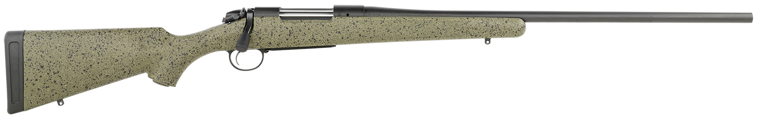 Bergara Rifles B14LM102C B-14 Hunter 7mm Rem Mag 3+1 24″, Graphite Black Cerakote Barrel, SoftTouch Speckled Green Stock