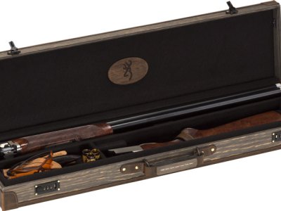 BROWNING LUGGAGE CASE O/U & BT – TO 32″ DARK MADERA WOOD GRAIN