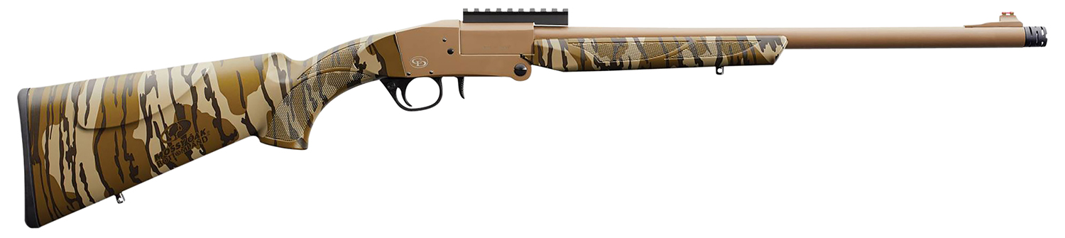 Charles Daly 930316 101 Turkey 12 Gauge Break Open 3″ 1rd 20″ Flat Dark Earth Cerakote Steel Barrel & Receiver, Fixed Mossy Oak Bottomland Synthetic Stock