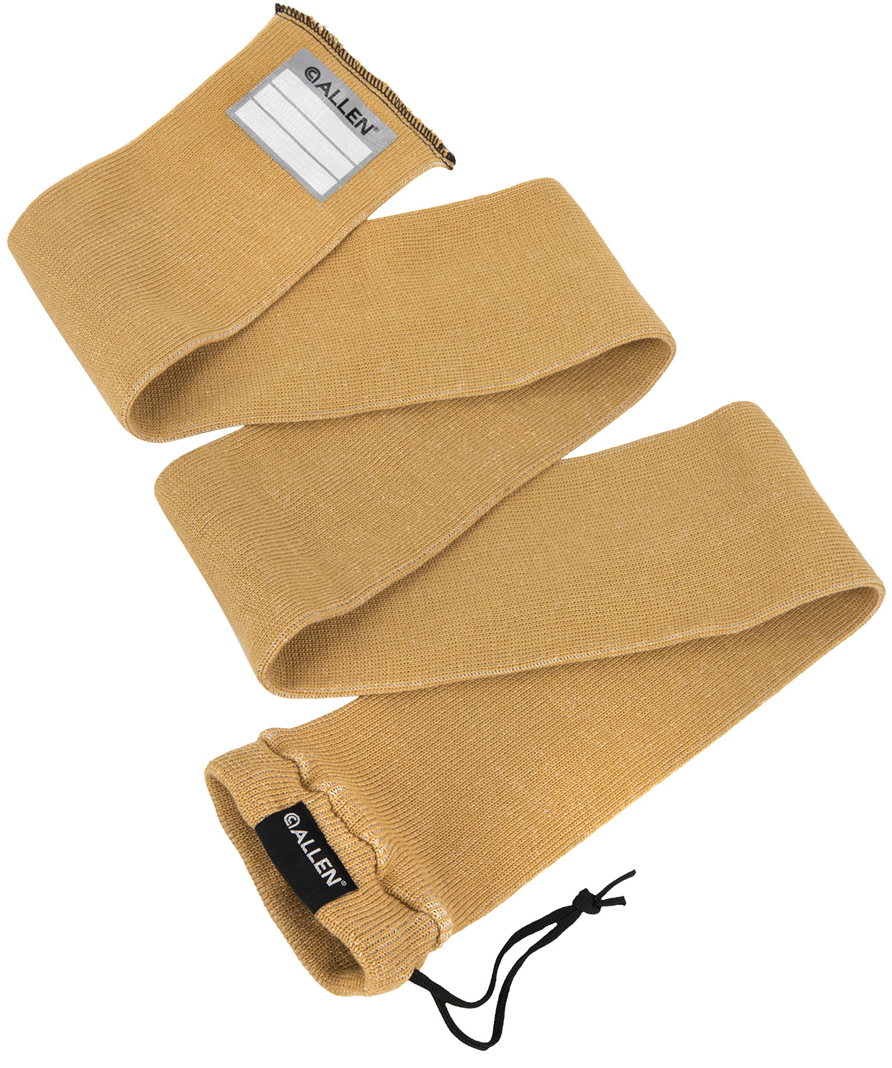 Allen 13172 Stretch Knit Gun Sock Coyote Silicone-Treated Knit w/Custom ID Labeling Holds Rifles with Scope or Shotguns 52″ L x 3.75″ W Interior Dimensions