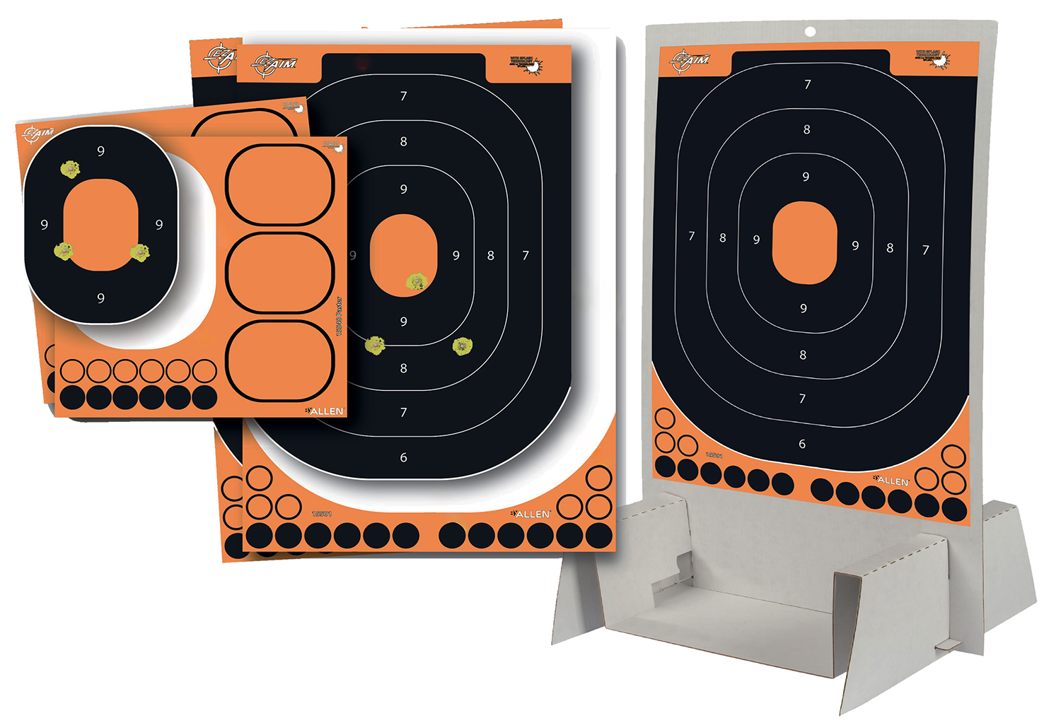 EZ-Aim 15548 Splash Reactive Trainer Kit Self-Adhesive Paper Black/Orange 14″x22″ Oval