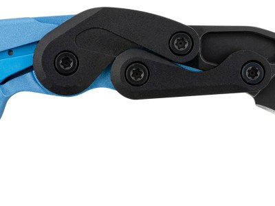 CRKT 4041B Provoke  2.47″ Folding Hawkbill Plain Black Stonewashed 4116 Stainless Steel Blade/Blue Metallic Grivory Handle