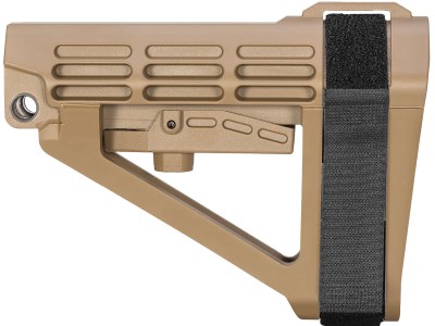 SB Tactical SBA4X02SB SBA4 X Synthetic Flat Dark Earth 5-Position Adjustable for AR-Platform (Tube Not Included)