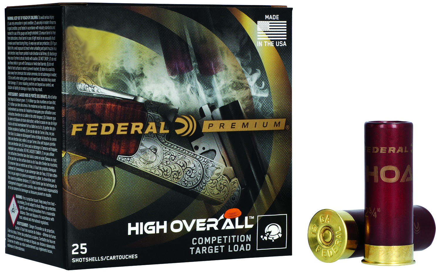 Federal HOA20H9 Premium High Over All 20Gauge 2.75″ 7/8oz 9Shot 25 Per Box/10 Case