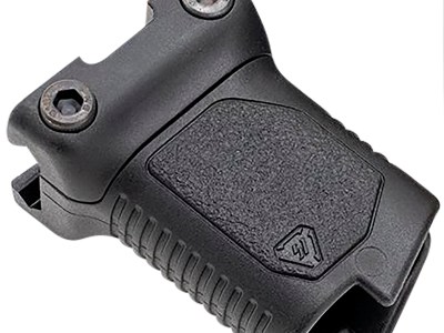 Strike Industries ARCMAGRAILSBK Angled Vertical Grip Short Black Polymer with Cable Management Storage for Picatinny Rail