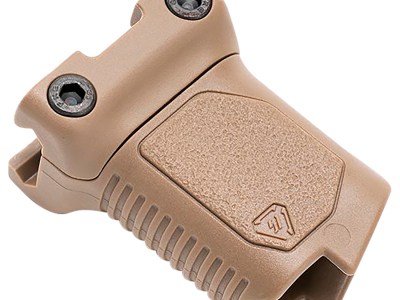 Strike Industries ARCMAGSFDE Angled Vertical Grip Short Flat Dark Earth Polymer with Cable Management Storage for M-LOK Rail