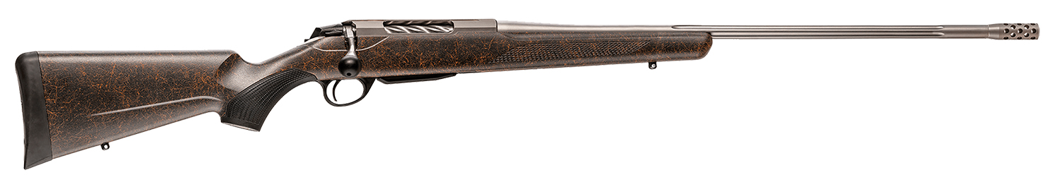 Tikka JRTXRBS319 T3x Lite Full Size 6.5 PRC 3+1 24.30″ Stainless Fluted Barrel, Drilled & Tapped Stainless Steel Receiver, Orange Webbed Black Roughtech Synthetic Stock