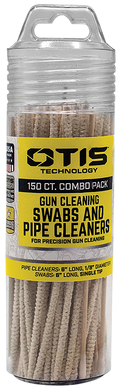 Otis FG241857 Swabs & Pipe Cleaners Combo Pack Cotton/Wood 6″ Long 100 Swabs/50 Pipe Cleaners Includes Reusable Storage Tube