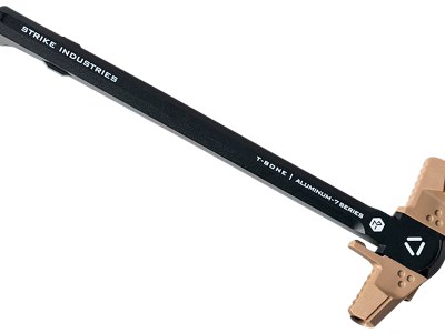 Strike Industries ARTBCH223BKFDE T-Bone Charging Handle .223/5.56x45mm Nato Flat Dark Earth Polymer Handles Aluminum Shaft for AR-15