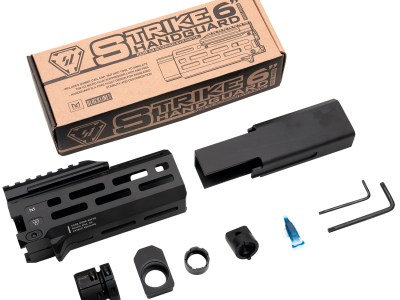 Strike Industries CEVO-HG-6-BK Strike  6″ M-Lok Black Aluminum with Faux Suppressor for CZ Scorpion EVO (7.72″ Barrel Length)