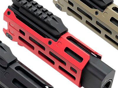 Strike Industries CEVOHG6RED Strike  6″ M-Lok Red Aluminum with Faux Suppressor for CZ Scorpion EVO (7.72″ Barrel Length)
