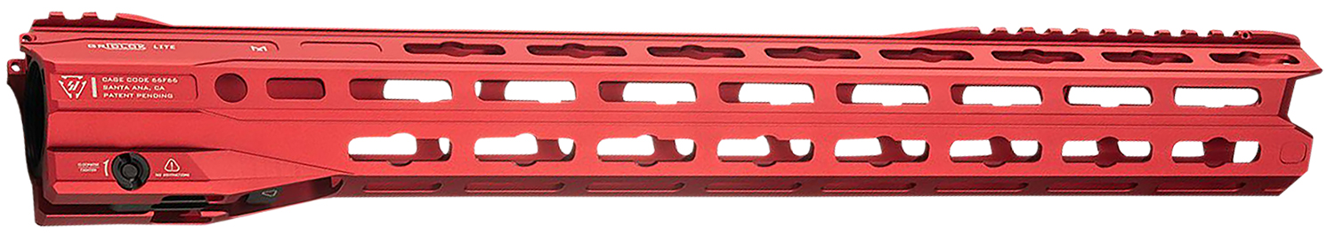 Strike Industries GRIDLOK-LITE-17-RED GridLok Lite with Quick Rail Detach System 17″L 1.57″D M-LOK Red Aluminum for AR-15
