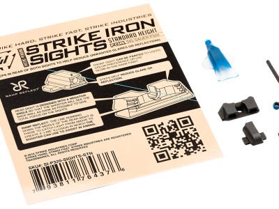 Strike Industries P320SIGHTSSTN Strike Iron Sights  Black/Blank Front Sight Black/Blank Rear Sight Sig Sauer P320 with Rear Dovetail Standard Height
