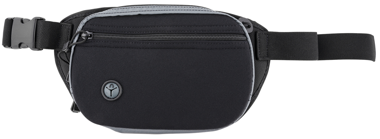 Galco FTPRGBC Fastrax PAC Waistpack Size Compact Black/Gray Neoprene Compatible w/Glock 32/Kahr CW/S&W M&P ShieldX Belt Up to 50″ Wide Ambidextrous