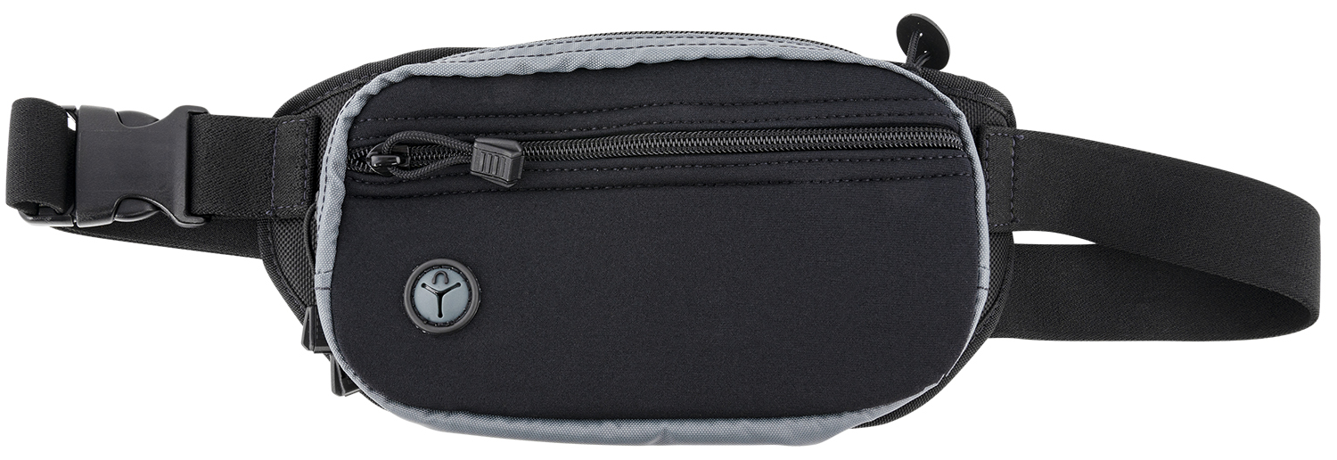 Galco FTPGBS Fastrax PAC Waistpack Size Sub-Compact Black/Gray Neoprene Compatible w/Diamondback DB/S&W M&P Shield Plus/Glock 26 Gen3-5 Belt Up to 50″ Wide Ambidextrous
