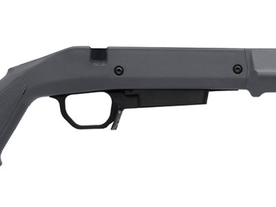 Magpul MAG1207GRY Hunter American Stock Gray Adjustable Synthetic Stock with Aluminum Chassis for Short Action Ruger American Right Hand Includes STANAG Mag Well