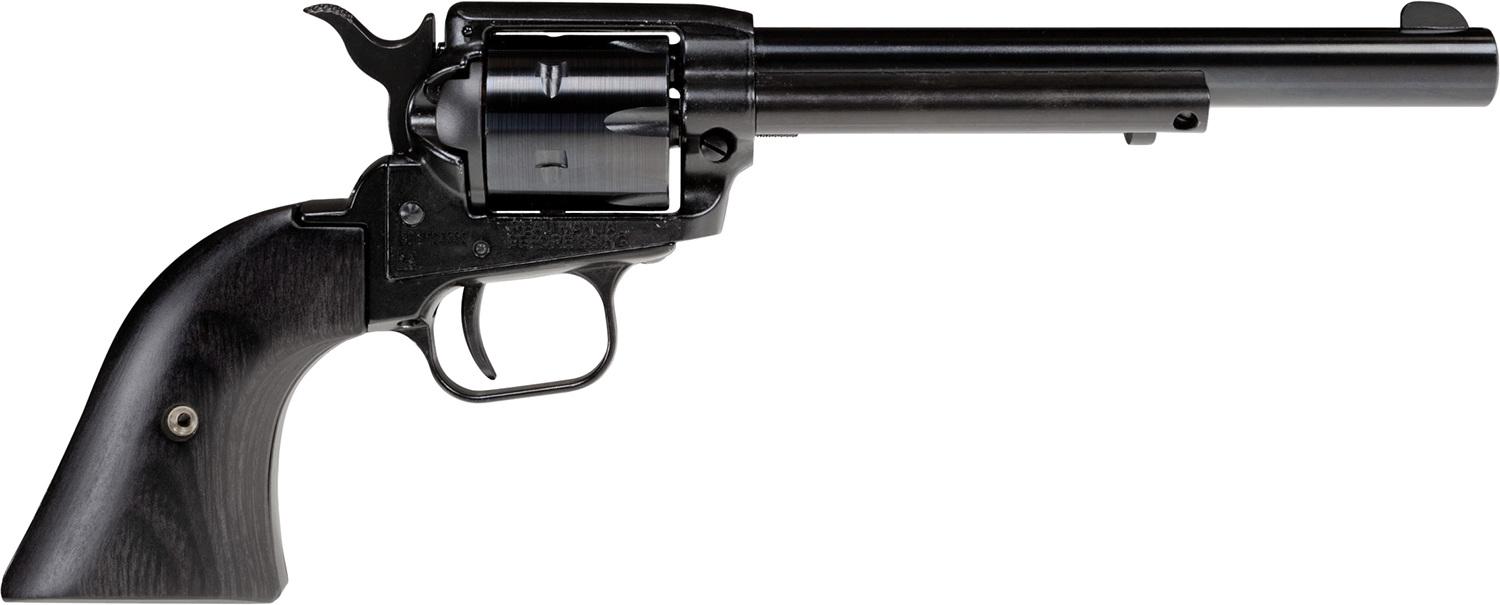 Heritage Mfg RR22B6-BBK Rough Rider  22 LR 6 Shot 6.50″ Black Oxide Alloy Steel Barrel, Black Alloy Steel Frame, Black Oxide Cylinder, Black Laminate Wood Grip, Exposed Hammer
